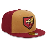 Men's New Era Gold/Red Wisconsin Timber Rattlers Marvel x Minor League 59FIFTY Fitted Hat