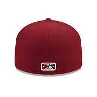 Men's New Era Gold/Red Wisconsin Timber Rattlers Marvel x Minor League 59FIFTY Fitted Hat