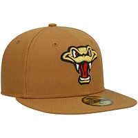 Men's New Era Natural Wisconsin Timber Rattlers Authentic Collection Team Alternate 59FIFTY Fitted Hat