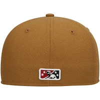 Men's New Era Natural Wisconsin Timber Rattlers Authentic Collection Team Alternate 59FIFTY Fitted Hat