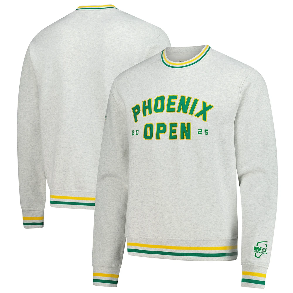 Men's Barstool Golf Gray WM Phoenix Open Crewneck Sweatshirt