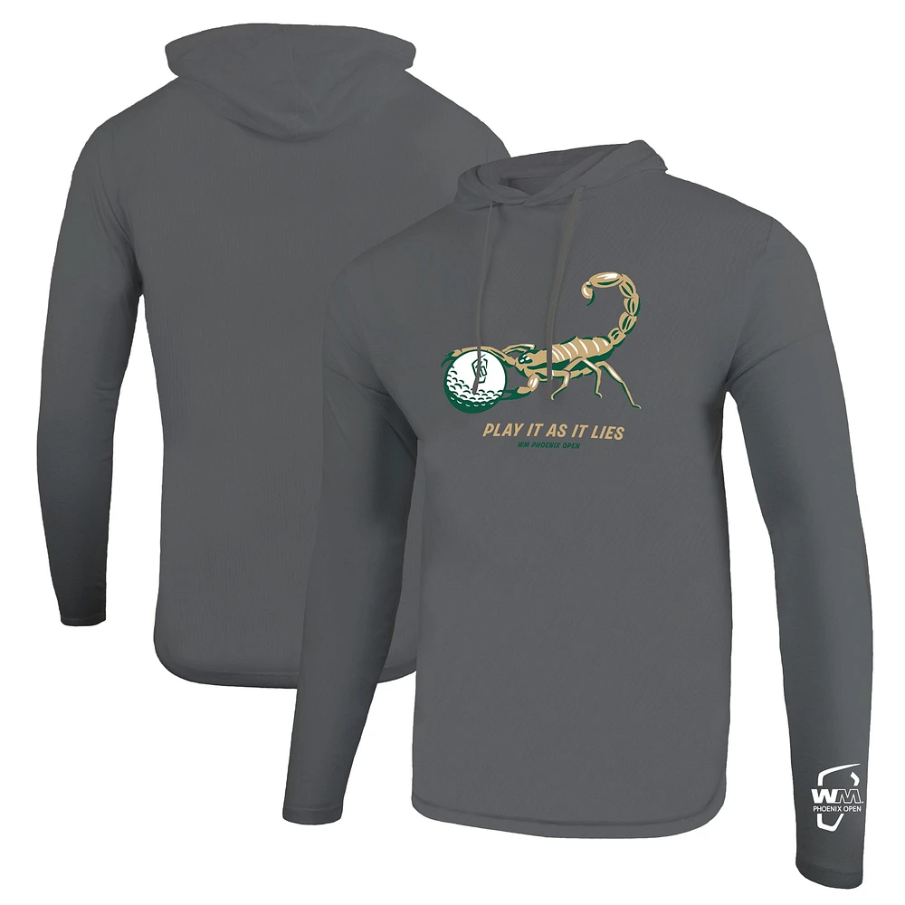 T-shirt à capuche manches longues pour hommes Ahead Grey 2024 WM Phoenix Open Marbella