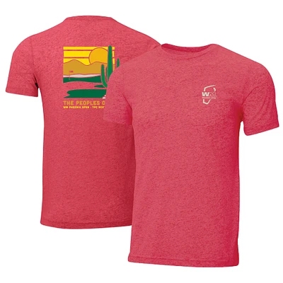 T-shirt triple mélange classique instantané Ahead Red 2024 WM Phoenix Open pour hommes