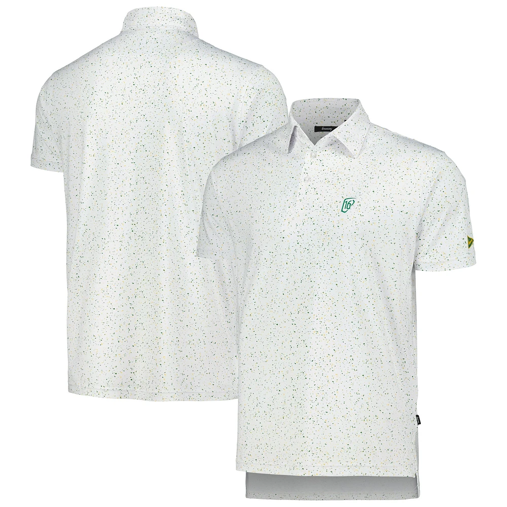 Men's Breezy Golf White WM Phoenix Open Splatter Polo