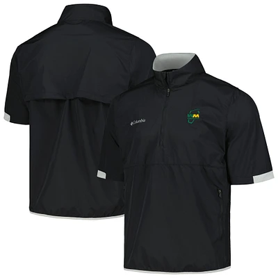 Veste coupe-vent à manches courtes et demi-zip Columbia Black WM Phoenix Open Big Shot Omni-Wick pour hommes