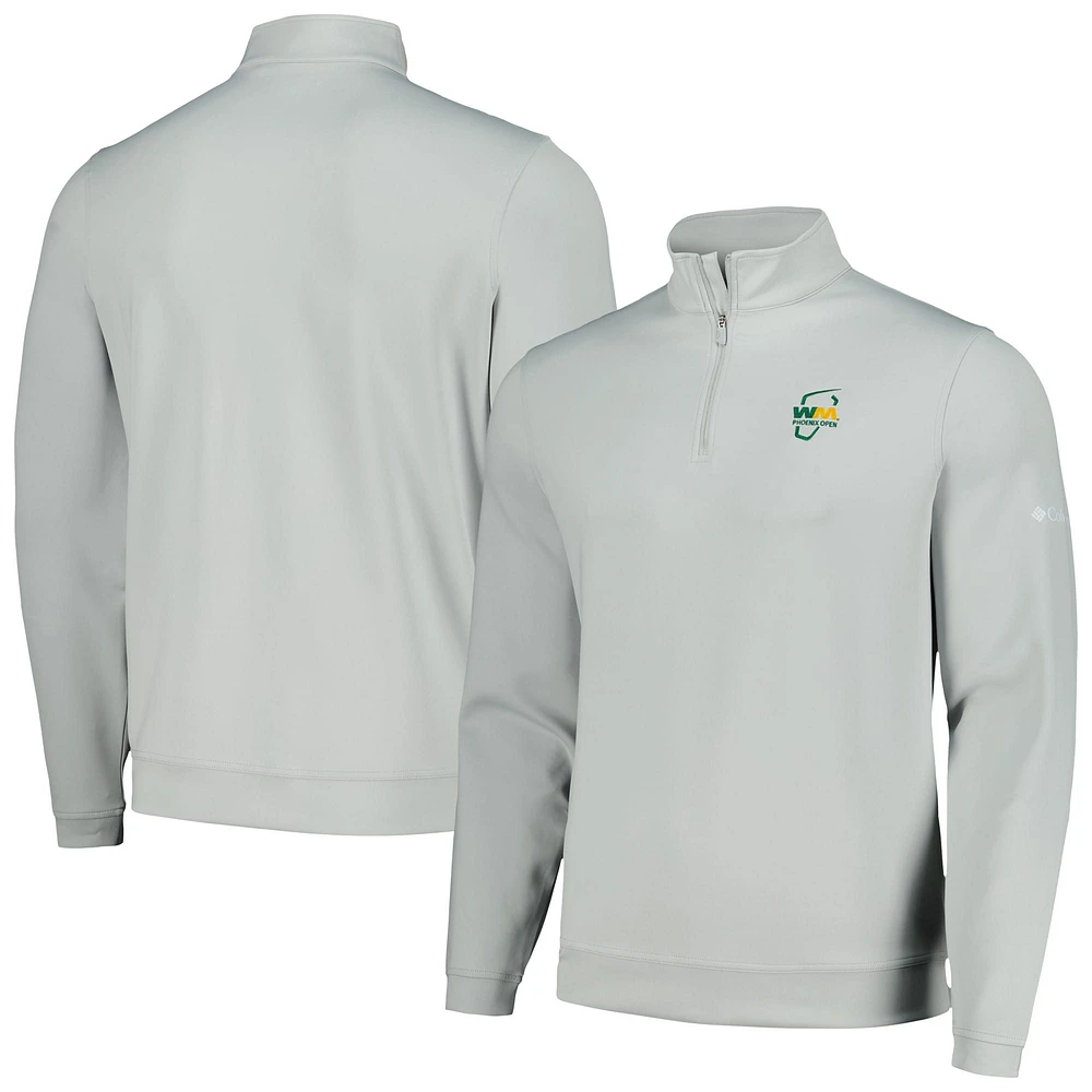Veste Columbia Grey WM Phoenix Open Wickham Hills Omni-Wick Quarter-Zip pour hommes