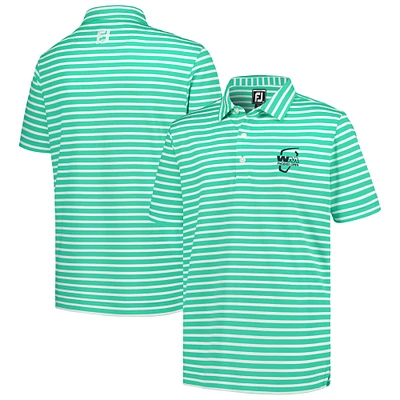 Polo FootJoy WM Phoenix Open Junior en piqué rayé vert pour homme