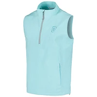 Men's Peter Millar Aqua WM Phoenix Open Windward Half-Zip Performance Vest