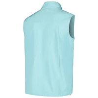 Men's Peter Millar Aqua WM Phoenix Open Windward Half-Zip Performance Vest