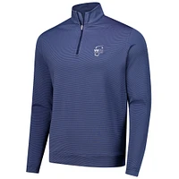 Men's Peter Millar Navy WM Phoenix Open Perth Sugar Stripe Performance Quarter-Zip Top