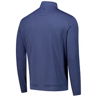 Men's Peter Millar Navy WM Phoenix Open Perth Sugar Stripe Performance Quarter-Zip Top