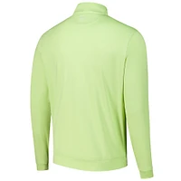 Men's Peter Millar Neon Green WM Phoenix Open Perth Mélange Performance Quarter-Zip Top