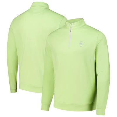 Haut zippé performance Peter Millar Neon Green WM Phoenix Open Perth Mélange pour homme