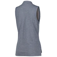 Women's adidas Navy WM Phoenix Open Ultimate365 Textured HEAT.RDY V-Neck Sleeveless Polo