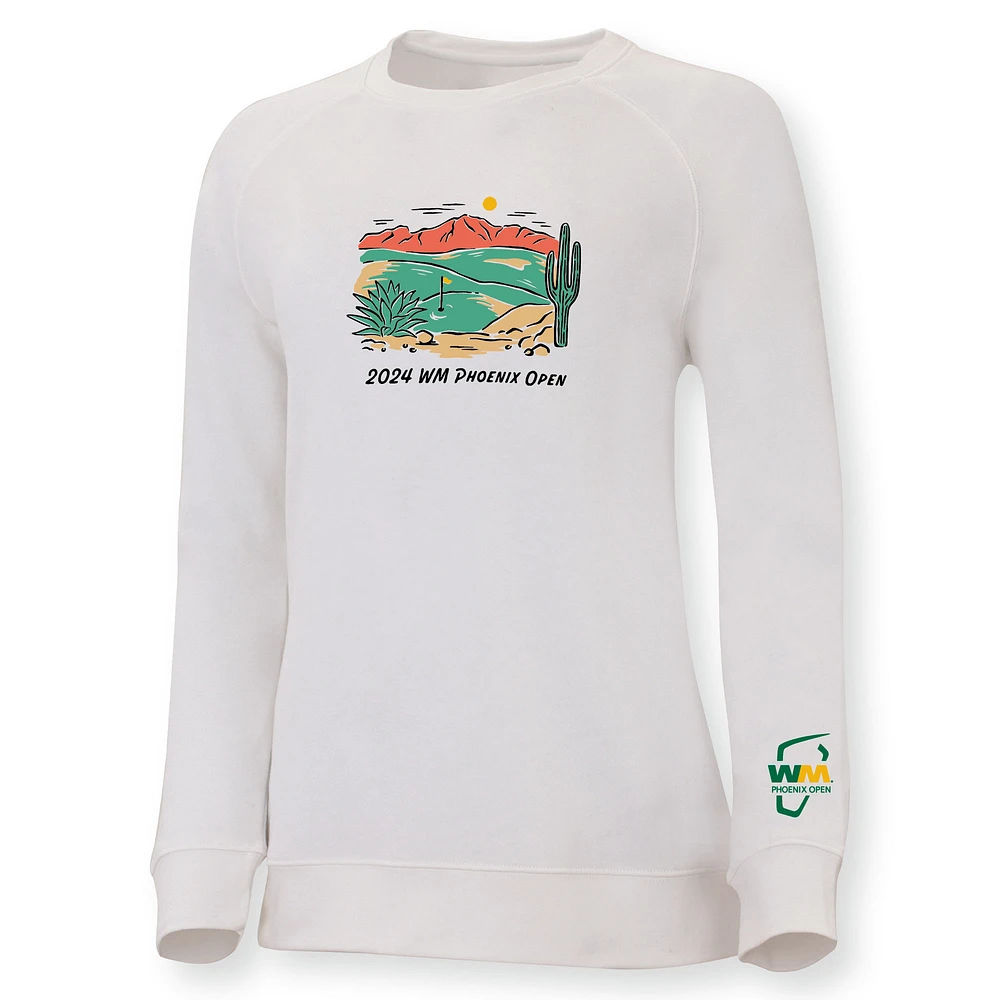 Women's Ahead White 2024 WM Phoenix Open Olivie Pullover Sweatshirt