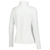 Women's Columbia White WM Phoenix Open Outward Nine Omni-Wick Raglan Quarter-Zip Jacket