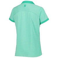 Women's FootJoy Mint WM Phoenix Open End on Lisle ProDry V-Neck Golf Polo
