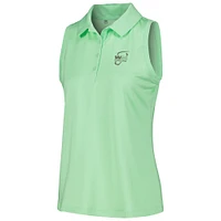 Women's Under Armour  Green WM Phoenix Open Playoff 3.0 Pin Stripe Jacquard Sleeveless Polo