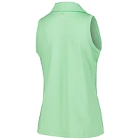 Women's Under Armour  Green WM Phoenix Open Playoff 3.0 Pin Stripe Jacquard Sleeveless Polo