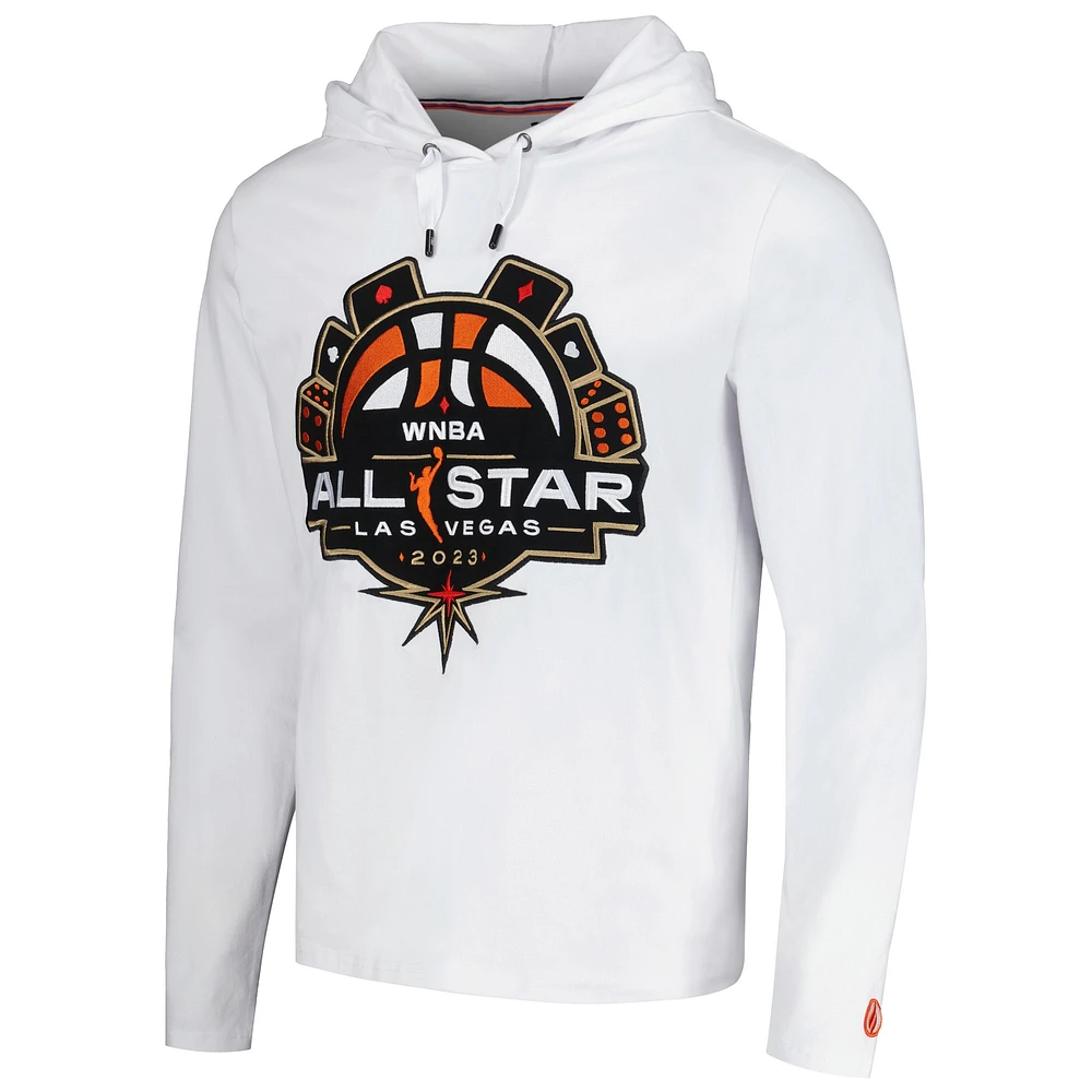 Unisex FISLL  White 2023 WNBA All-Star Game Applique Long Sleeve Hoodie T-Shirt