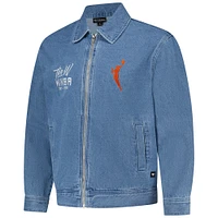 Unisex The Wild Collective Blue WNBA Gear Denim Full-Zip Jacket