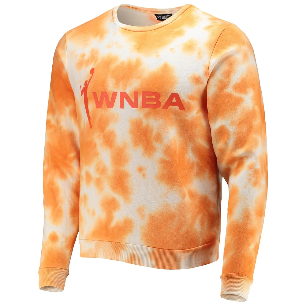 Unisex The Wild Collective Orange WNBA Cloud Wash Pullover Sweatshirt