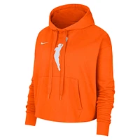 Women's Nike Orange WNBA Logowoman Team 13 Cropped Pullover Hoodie