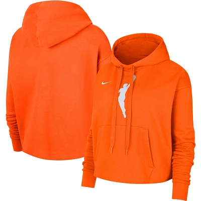 Women's Nike Orange WNBA Logowoman Team 13 Cropped Pullover Hoodie