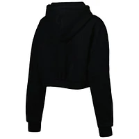 Women's The Wild Collective Black WNBA Logowoman Cropped Pullover Hoodie