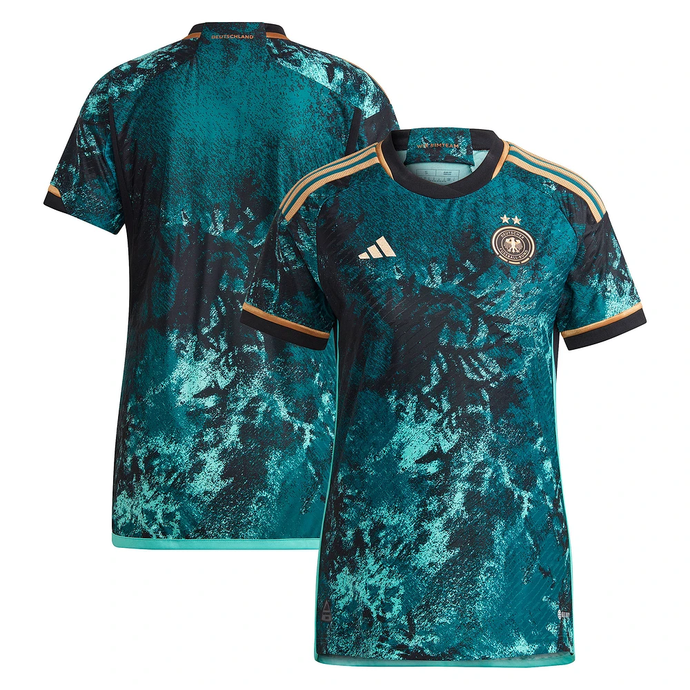 Women's adidas Teal Germany National Team 2023 Away Authentic Jersey