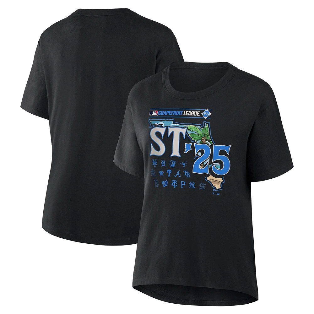 T-shirt noir pour femme Fanatics MLB 2025 Spring Training Grapefruit League