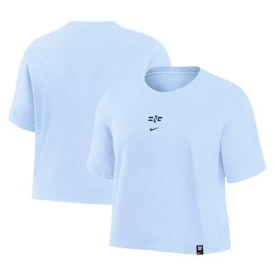 Haut Nike Fearless de l'équipe nationale d'Angleterre pour femme, bleu clair