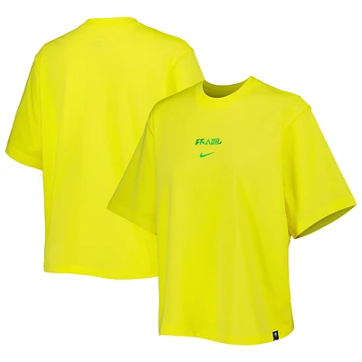 Haut Nike Fearless de l'équipe nationale du Brésil pour femme, jaune