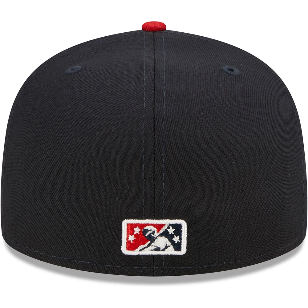Men's New Era Navy Worcester Red Sox Authentic Collection Team Alternate 59FIFTY Fitted Hat