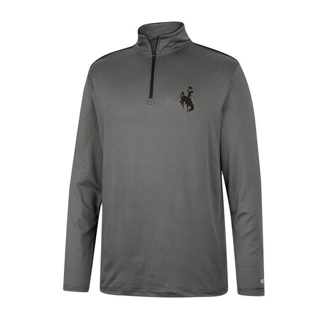 Coupe-vent Colosseum Charcoal Wyoming Cowboys Logo Quarter-Zip pour homme