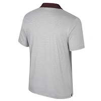 Men's Colosseum Gray Wyoming Cowboys Tuck Striped Polo