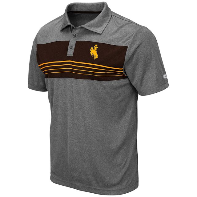 Polo Smithers Colosseum Heathered Charcoal Wyoming Cowboys pour homme