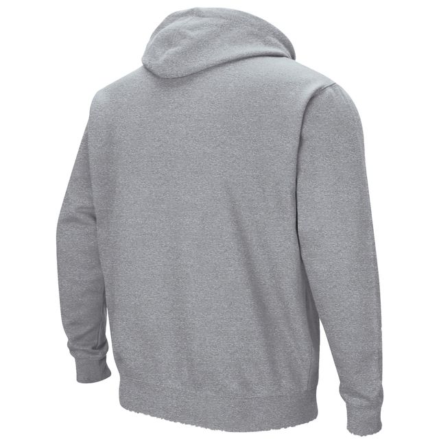 Chandail à capuchon Colosseum pour homme gris chiné Wyoming Cowboys Arch and Logo
