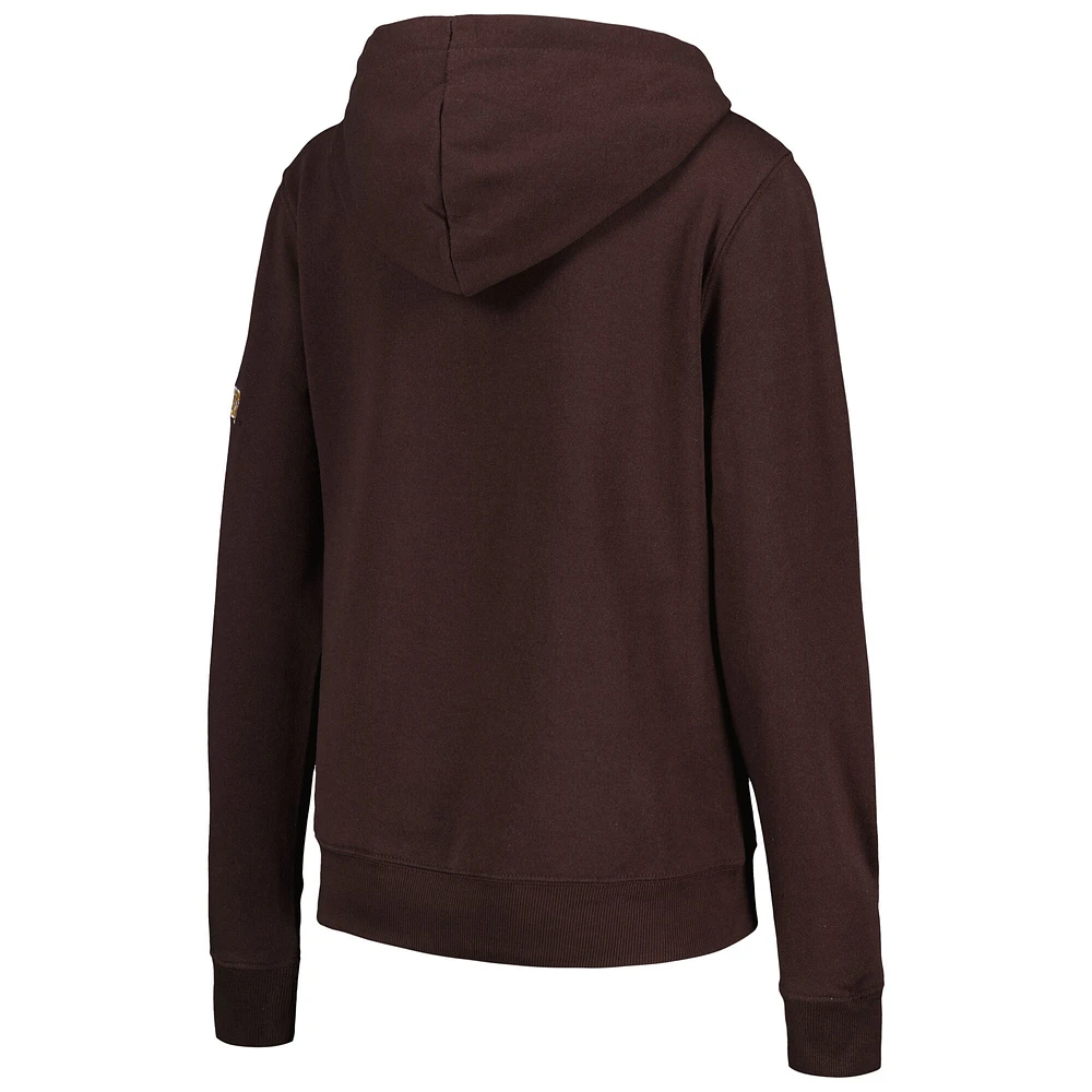 Women's Stadium Athletic Brown Wyoming Cowboys Big Logo Pullover Hoodie