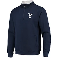 Men's Colosseum Navy Yale Bulldogs Tortugas Logo Quarter-Zip Jacket