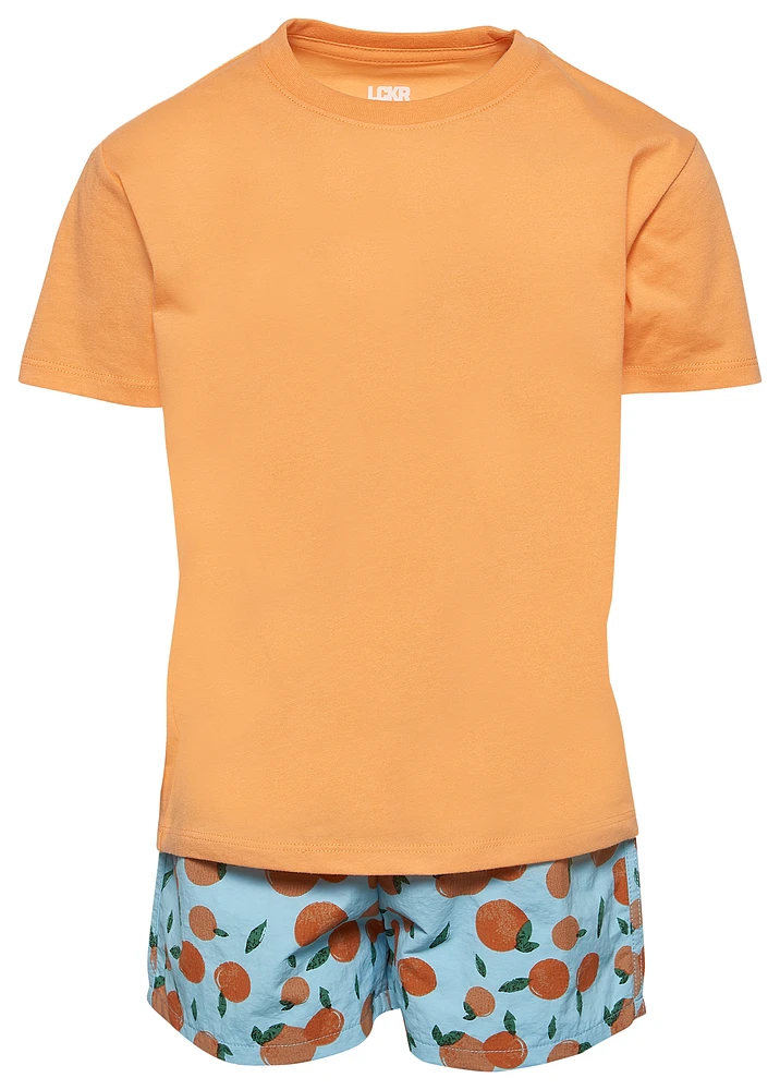 LCKR Boys LCKR T-Shirt and Shorts Set - Boys' Preschool Marie Peach/Ether Orange Size 4