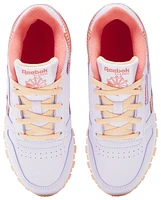 Reebok Girls Classic Leather Step N Flash - Girls' Preschool Running Shoes Sunset Coral/Digital Gleam/Sunkissed Orange
