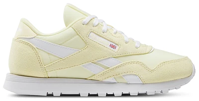 Reebok Girls Classic Nylon - Girls' Grade School Running Shoes Bleached Yellow/White