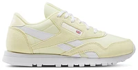Reebok Girls Classic Nylon - Girls' Grade School Running Shoes Bleached Yellow/White