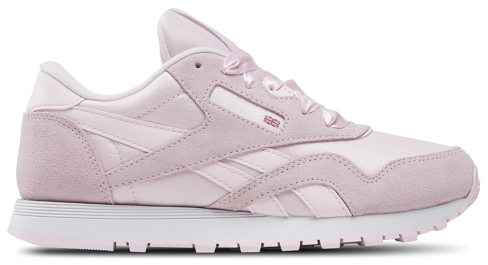 Reebok Girls Reebok Classic Nylon - Girls' Grade School Running Shoes Frosted Berry/Ftwr White Size 05.0