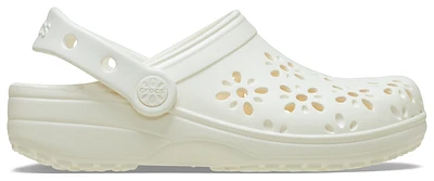 Crocs Girls Floral Cutout Clogs - Girls' Toddler Shoes Chalk