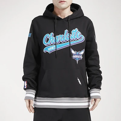 Pro Standard Hornets Script Fleece P/O Hoodie - Men's