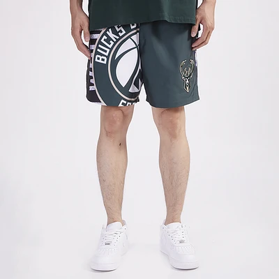 Pro Standard Bucks Split Mash Up Logo Woven Shorts - Men's