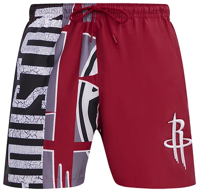 Pro Standard Rockets Split Mash Up Logo Woven Shorts - Men's