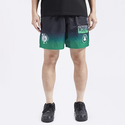 Pro Standard Celtics OS Letters Ombre Woven Shorts - Men's